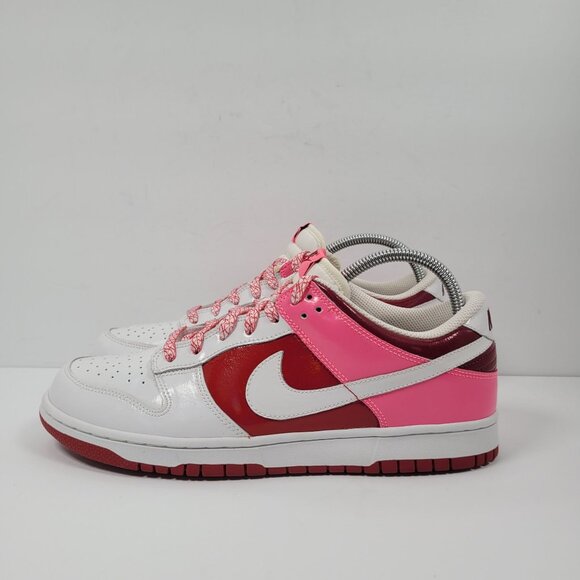 Nike Dunk Low Valentines Day Women's White Pink Red Shoes 317813-114 US Size 12 - Picture 2 of 8
